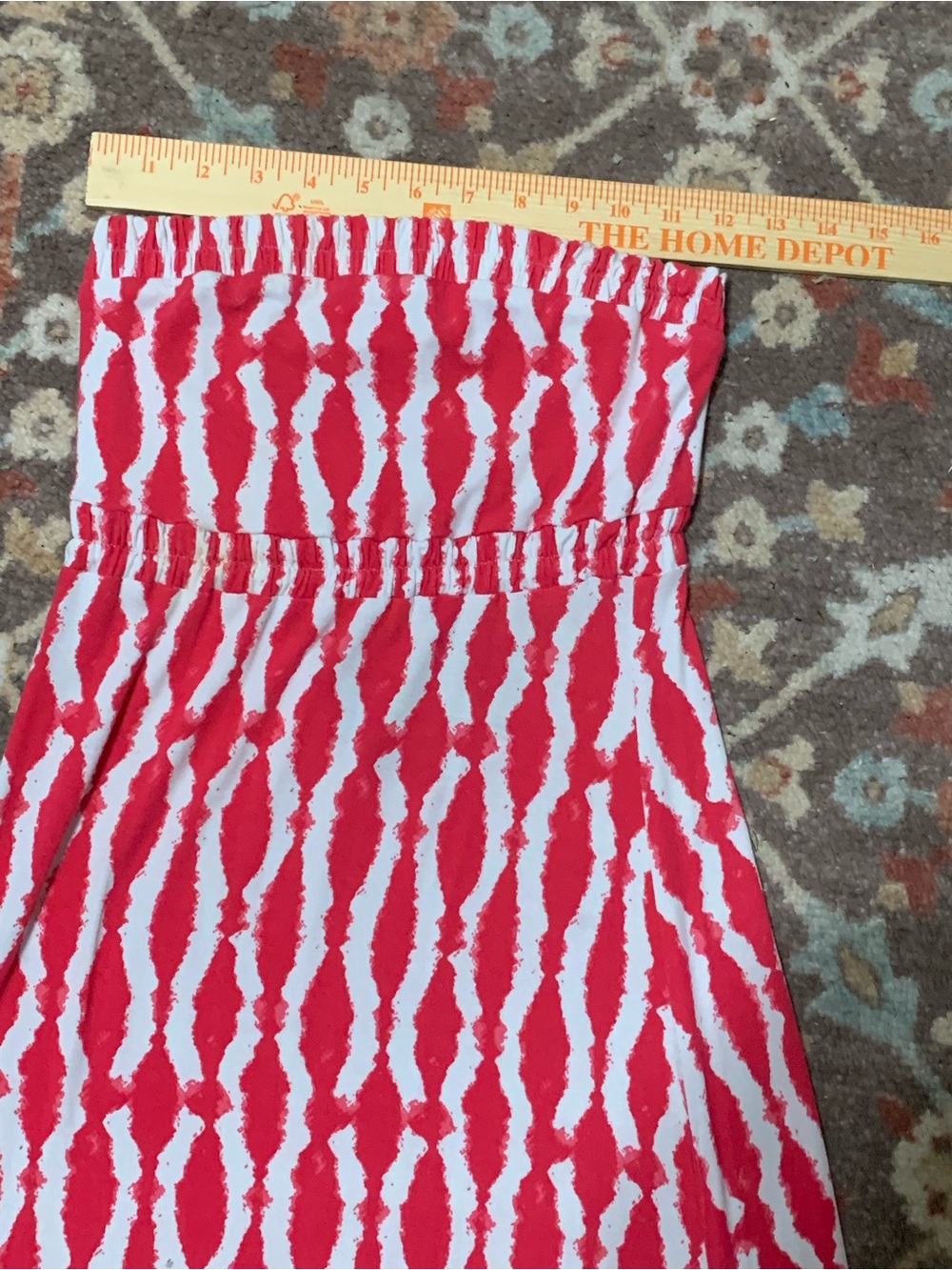 TART Strapless Maxi Dress Abstract Ikat Print Women's Small SEXY! - Picture 9 of 13